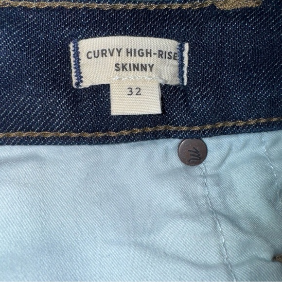 NEW MADEWELL Curvy High-Rise Skinny Jeans in Orland Wash TENCEL Denim Edition 32 - Picture 14 of 15